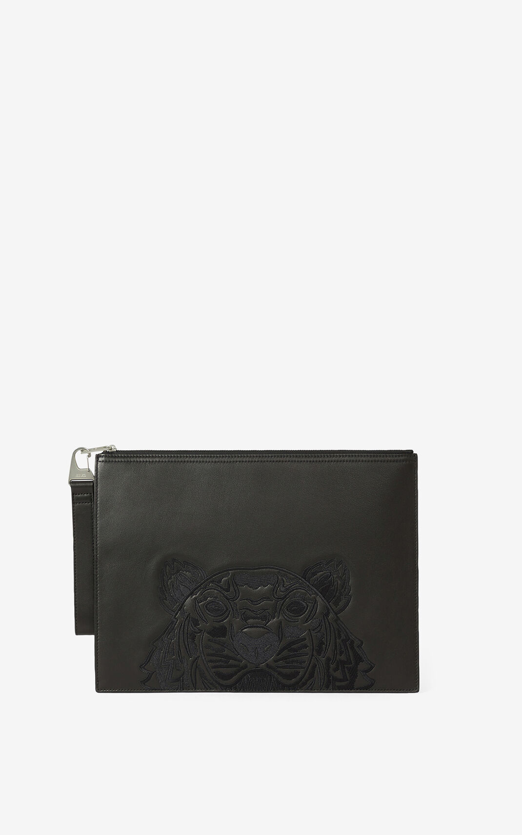 Kenzo Kampus Tiger large grained Bőr Party Táska Női Fekete | ID.857564